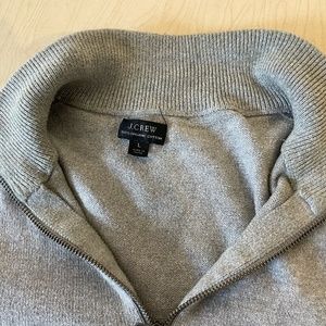 J Crew Zip-up Organic Cotton Sweater